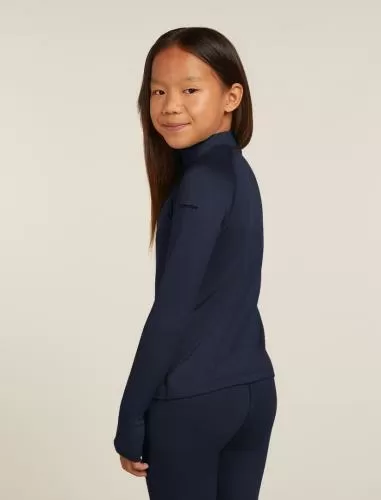 Icebreaker Kids Merino 260 Tech LS Half Zip - midnight navy